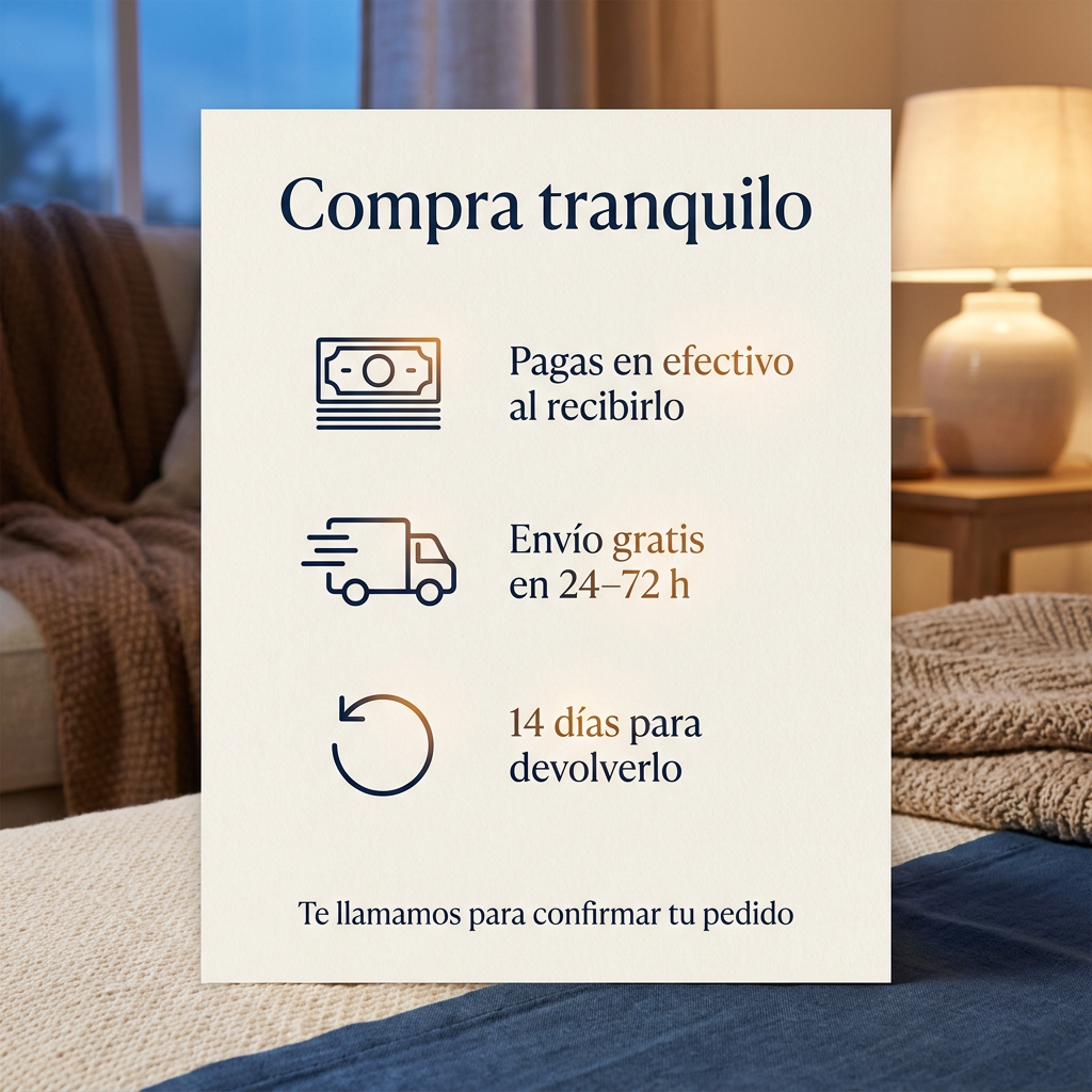 Pagas al recibirlo, envío gratis y 14 días para devolverlo