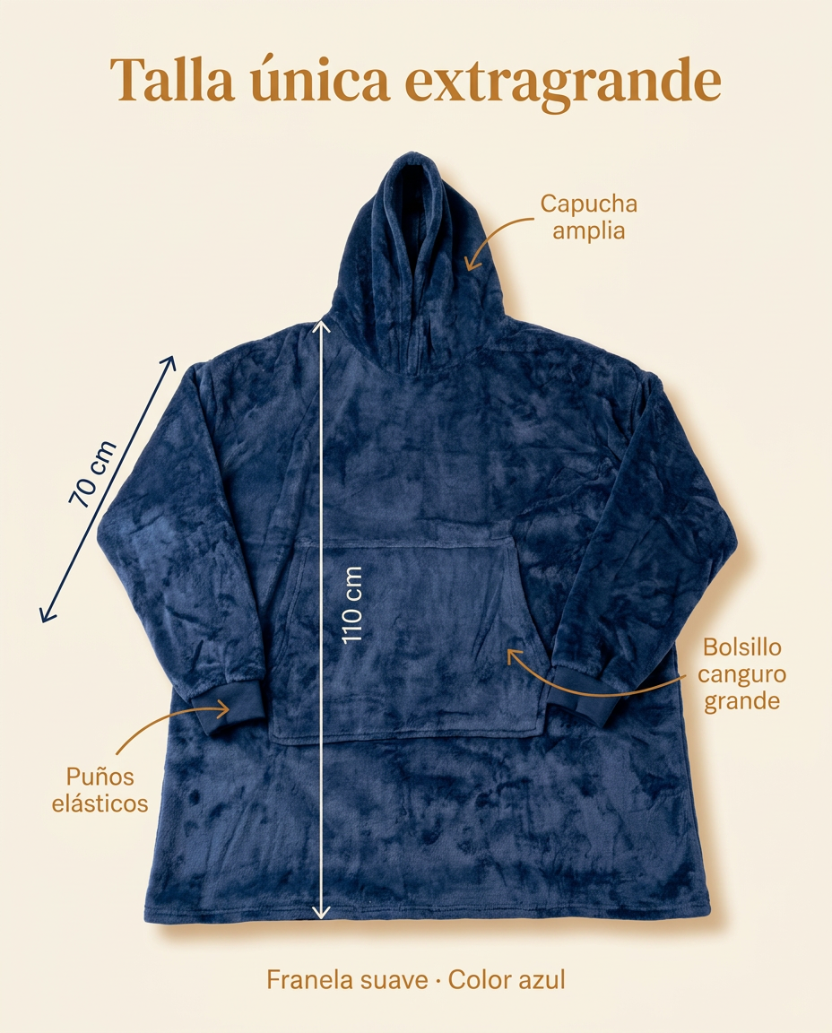 Medidas: 110 cm de largo y mangas de 70 cm